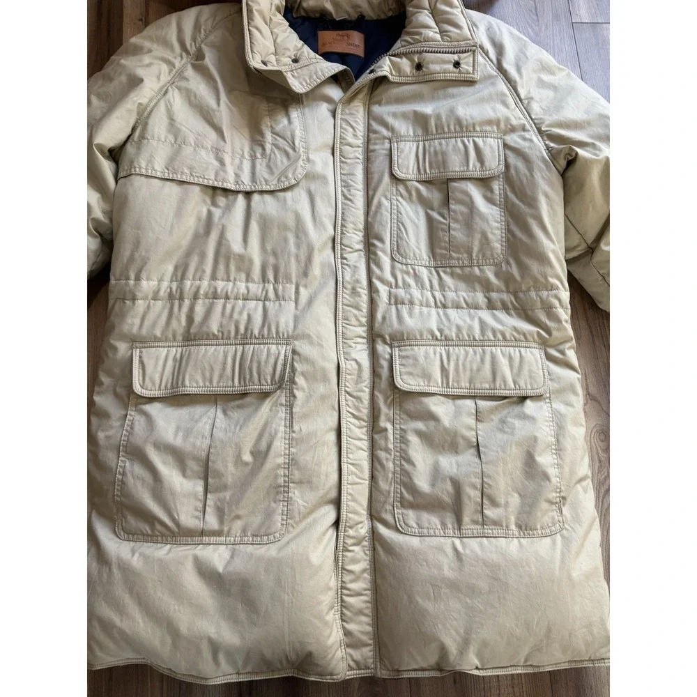 Vintage Black Sheep Brand Down Puffer Hunting Coat Jacket Field Tan Sz‎ XL Men's